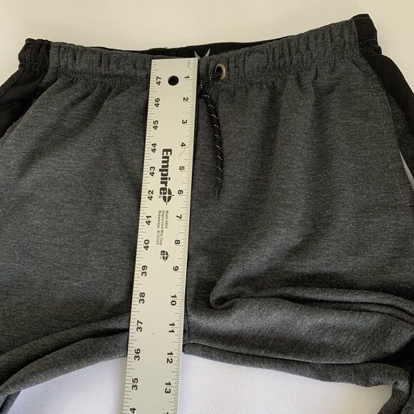 GAME TIME Gray Sweatpants Men Large Drawstring Cuffed Lounge Training Gym Casual - Picture 7 of 8